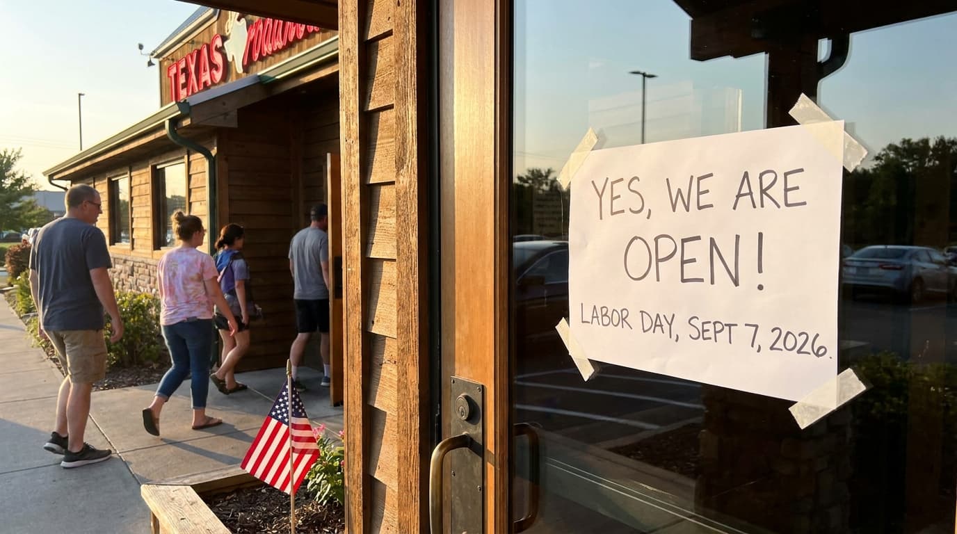 Texas Roadhouse Labor Day 2026 hours