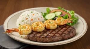 Sirloin 6oz + Grilled Shrimp