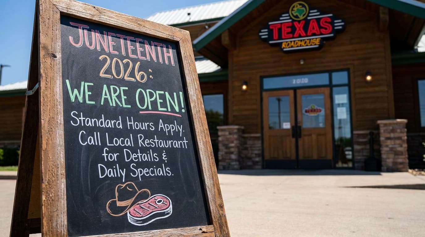 Texas Roadhouse Juneteenth 2026 holiday hours and menu guide