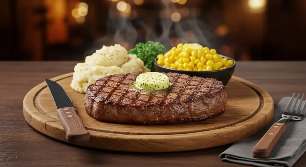 Hand-cut sirloin with a dark seasoned crust, the result of the copycat Texas Roadhouse steak seasoning