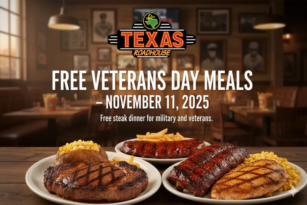 Texas Roadhouse Veterans Day 2026 Free Steak Dinner for Military