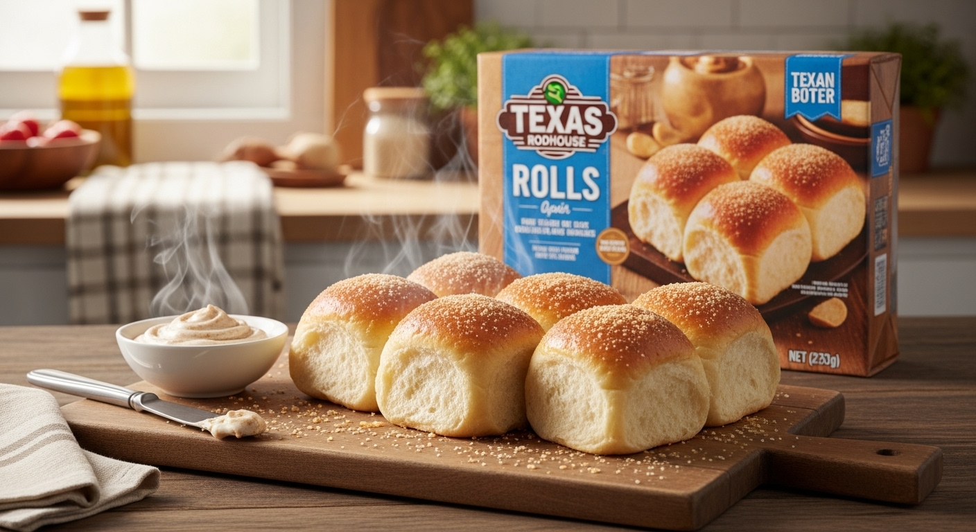 Texas Roadhouse loaded mashed potatoes and fresh rolls